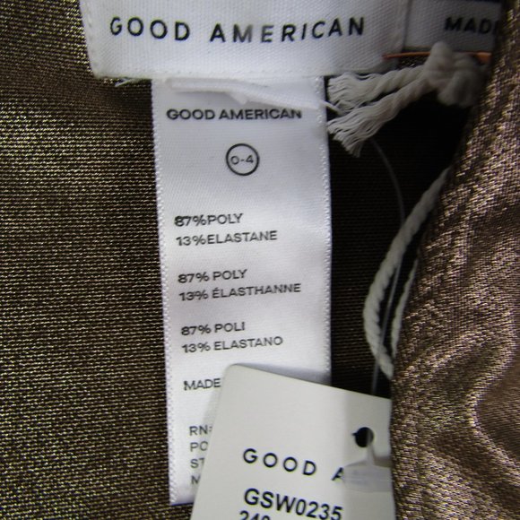 Good American NEW Size 0-4 XS-XL Gold Sarong Foil Leg Daze Beach Summer Swim - Picture 6 of 8